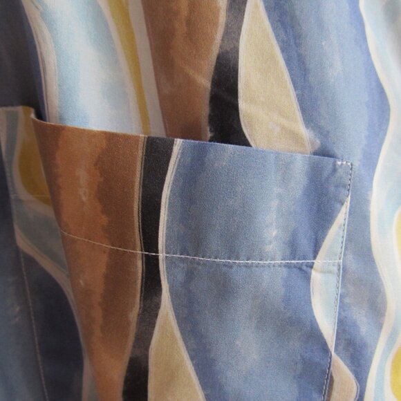 Solemare Maus & Hoffman Mens XL Button Up Shirt All Over Print Sea Sand - Picture 8 of 10